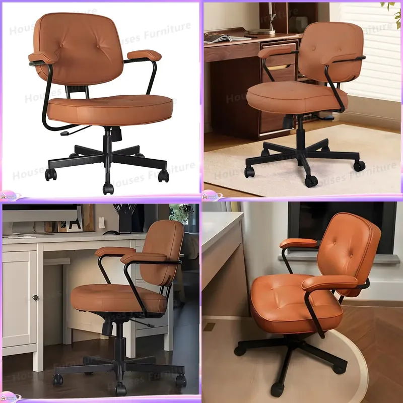 Task Chair Mid Back - Nowoczesne Ergonomiczne Skórzane Krzesło Biurowe z