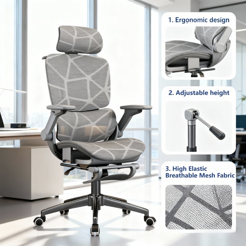 Office Furniture Zone - Krzesło biurowe Air Titan z pełnej