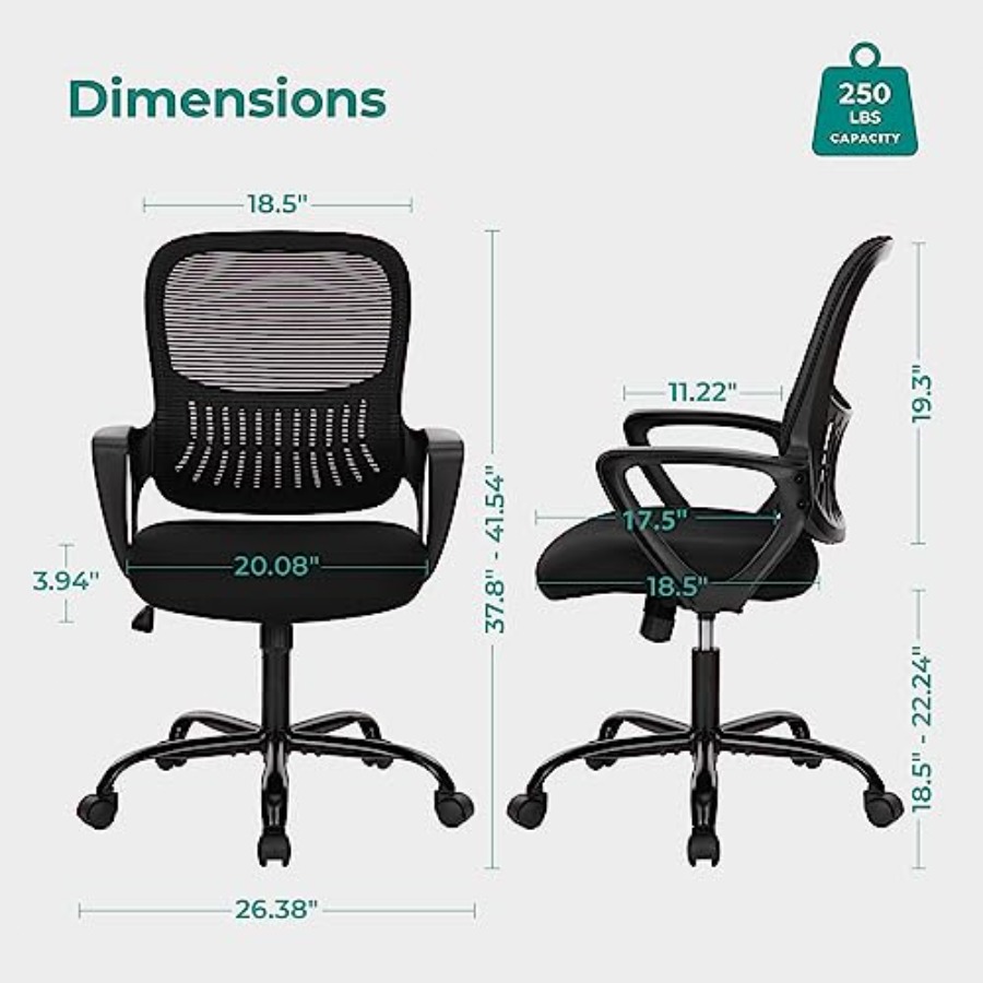 Krzesło do domowego biura, erg – Task Chair Mid Back recenzja i cena