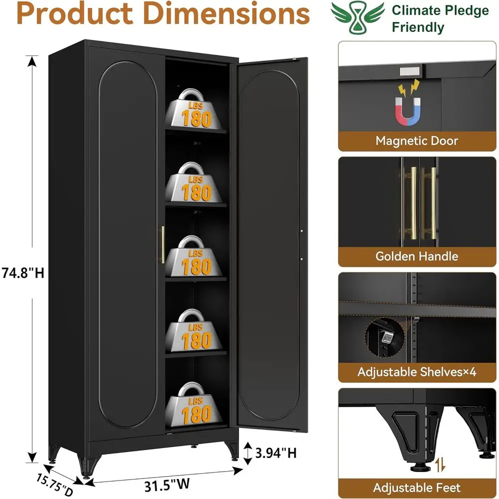 Wysoka metalowa szafka kuchenn – Office Storage Cabinet recenzja i cena