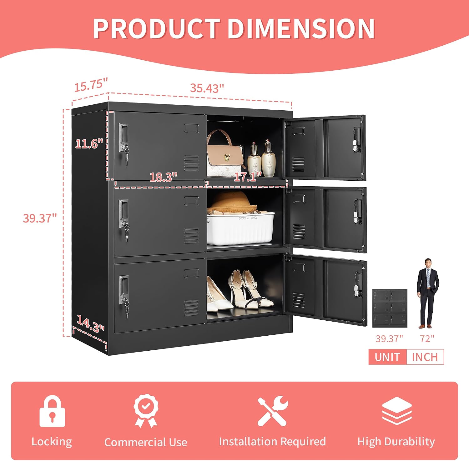 Metalowe szafki na ubrania dla – Office Storage Cabinet recenzja i cena