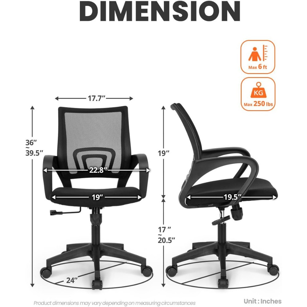 Czarne Krzesło Biurowe Gamingo – Task Chair Mid Back recenzja i cena