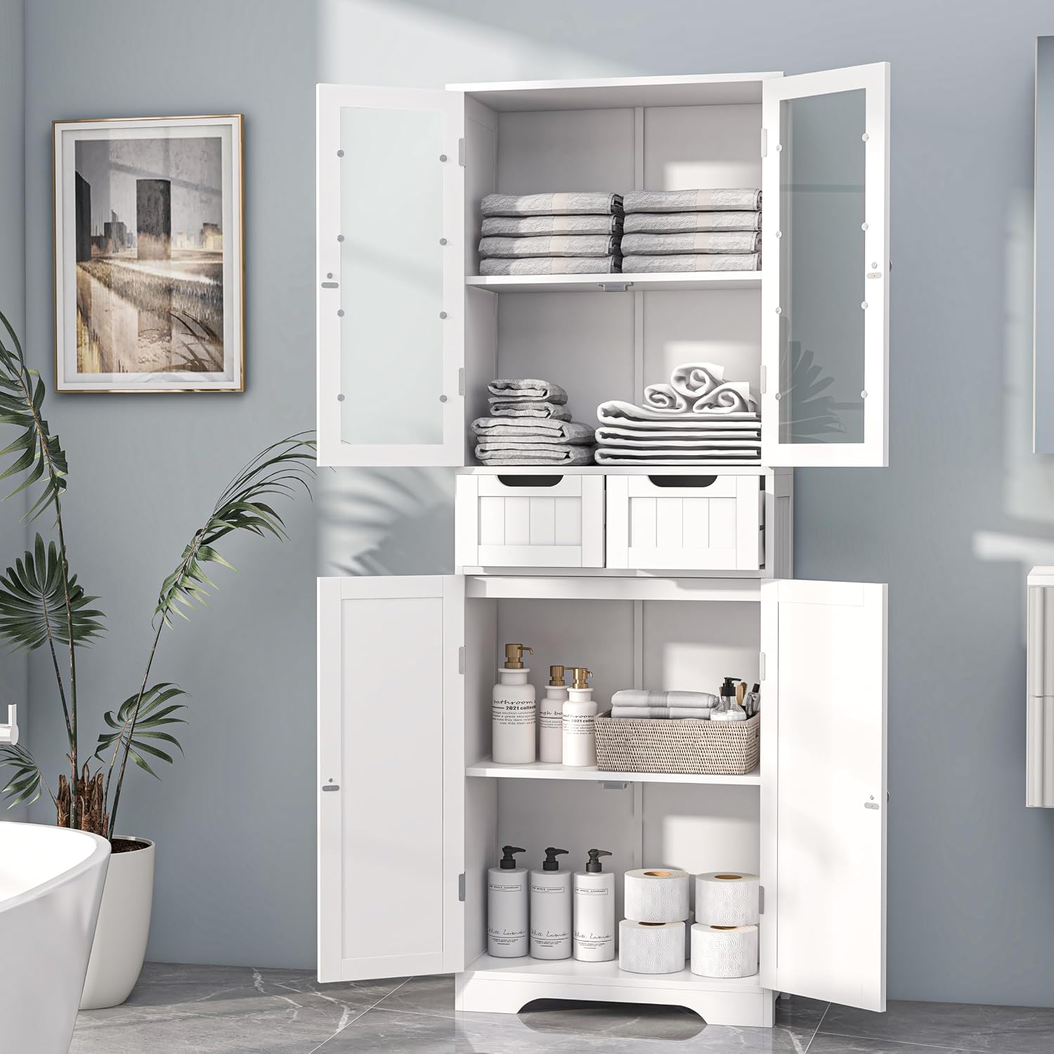 Wysoka szafka łazienkowa, woln – Office Storage Cabinet recenzja i cena